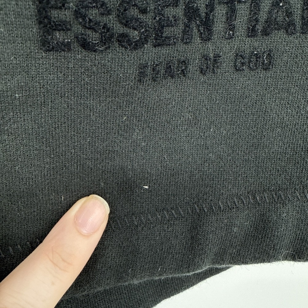 Essentials Fear of God Men's Black Fleece Cotton Logo Drawstring Sweat Shorts XS - Picture 5 of 8